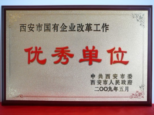 2009年5月，被西安市委、市政府評為西安市國企業(yè)改革工作優(yōu)秀單位